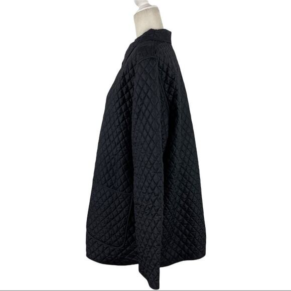 Mulberry Street Women's Size XL Black Quilted Long Jacket - Picture 8 of 15